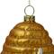 3.5" Gold Holiday Collections Glass Beehive Christmas Ornament